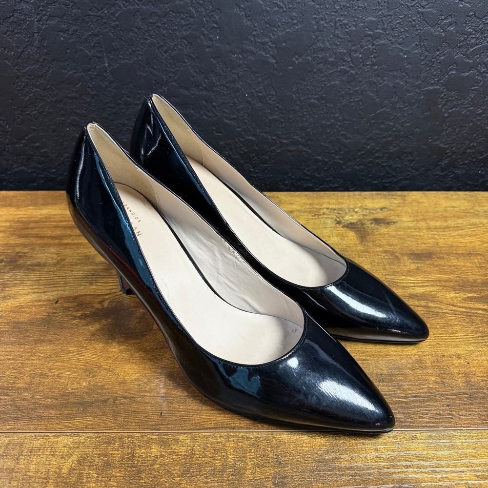 Cole Haan Signature Grand.OS Black Patent Leather Pointed Toe Pump Women 11B